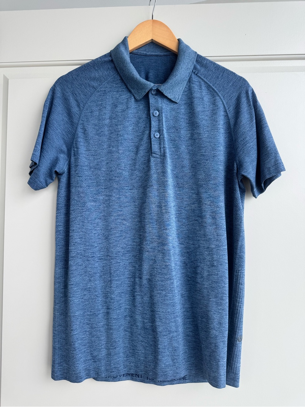 lululemon athletica Men's Heathered Blue Polo